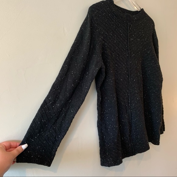 🤍Andrea Jovine Black Speckle Chevron Crew Sweater - Picture 4 of 7